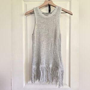 MICHAEL STARS ANTHROPOLOGIE slit back RARE GRAY tank top